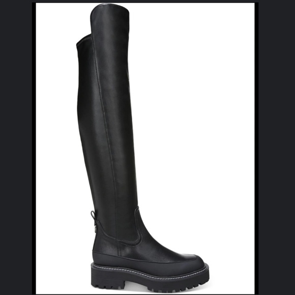 Sam Edelman Boots Lerue Lug Sole Faux Leather High Shaft Over Knee Boot size 8 - Picture 3 of 12